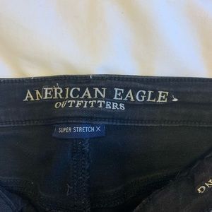 American Eagle Super Stretch 10 Short Black Jeans